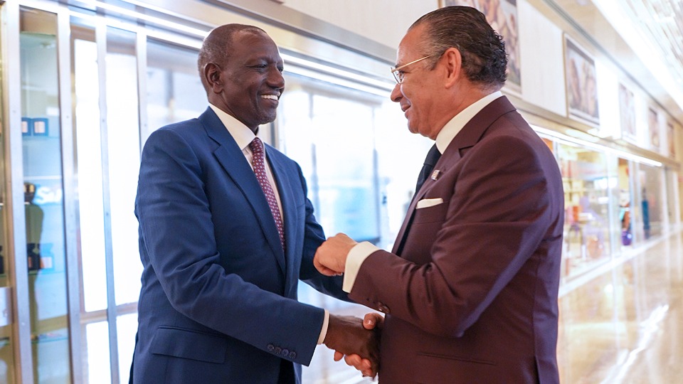 <p>Kamel Ghribi with William Samoei Ruto, President of the Republic of Kenya</p>